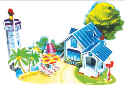 3D пазлы РОМАНТИЧЕСКИЙ ПЛЯЖ (МИНИ СЕРИЯ) ( 33 дет)