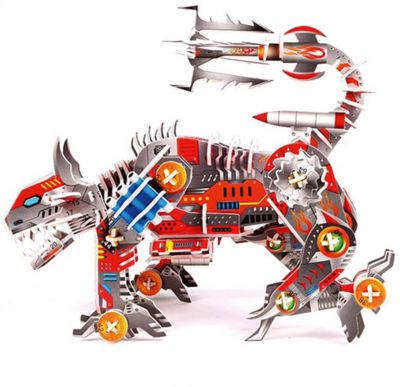 3D пазлы РОБОТ АТАКУЮЩАЯ РЫСЬ ( 119 дет)