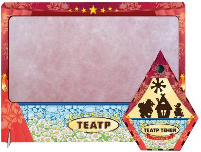 Театр теней Теремок цветной с ширмой