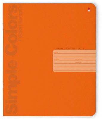 Тетрадь Простые цвета 12 листов, клетка, цвет  , 10 шт.