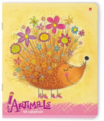 Тетрадь Праздник. Веселые зверята, 48 листов, клетка, 5 шт., рисунок