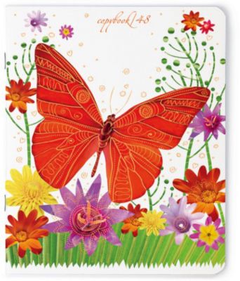 Тетрадь Праздник. Бабочки, 48 листов, клетка, 5 шт., рисунок