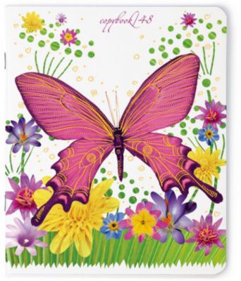 Тетрадь Праздник. Бабочки, 48 листов, клетка, 5 шт., рисунок