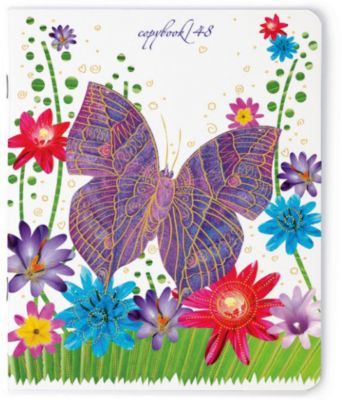 Тетрадь Праздник. Бабочки, 48 листов, клетка, 5 шт., рисунок