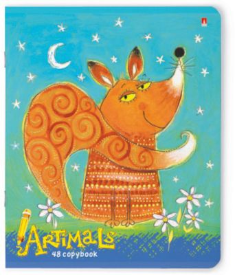 Тетрадь "Праздник. Веселые зверята New" 48 листов, клетка, 5 шт., рисунок