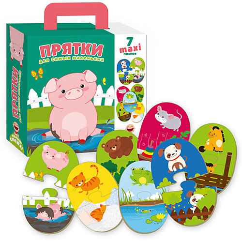 Пазлы-двойняшки для самых маленьких "Прятки" от Vladi Toys