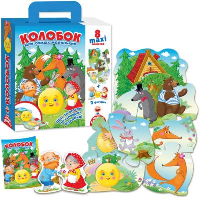 Пазл-игра путешествие по сказке "Колобок"