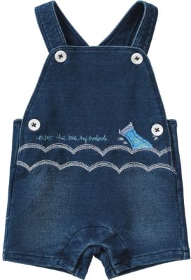 Baby Latzshorts im Denimlook dunkelblau Gr. 62 Jungen Baby