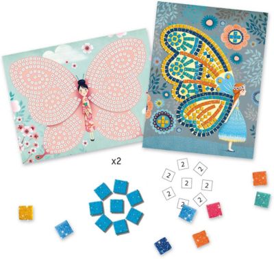 DJECO Kreativ Set Mosaikbilder Schmetterlinge