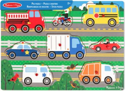 Setzpuzzle Verkehr Autos aus Holz Kinderpuzzle Setz-Puzzle Fahrzeuge für Kinder 