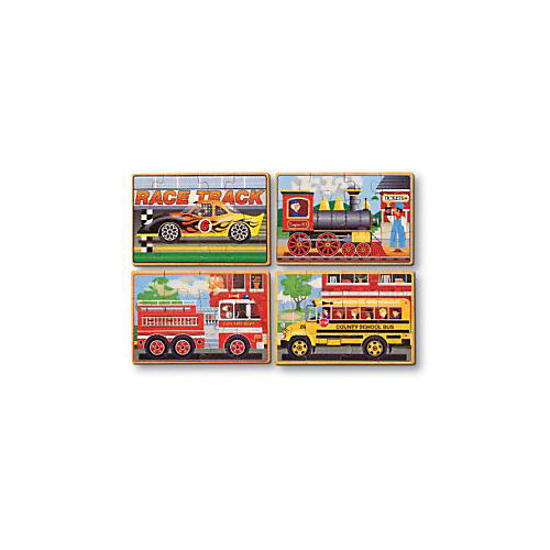 Набор пазлов Melissa & Doug "Транспорт" 4 в 1 от Melissa & Doug