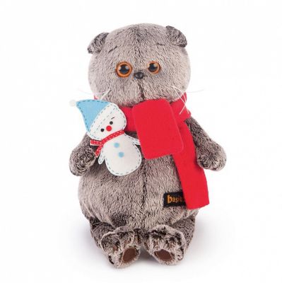 Басик в шарфике со снеговичком