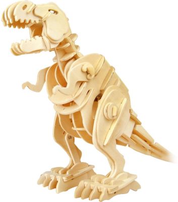 Деревянный конструктор Тираннозавр, звуковой контроль для движения