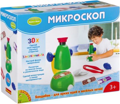 Французские опыты Науки с Буки Микроскоп30Х Bondibon