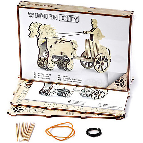 Сборная модель Римская колесница Wooden City от Wooden City