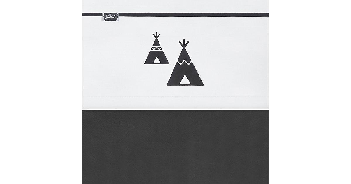 Laken Laufgittermatratze, Indianer, 75 x 100 cm schwarz/weiß Kinder