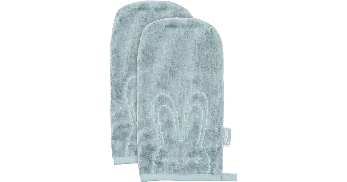 Jollein · Waschlappen Hase, grün, 2er Pack Jollein · Waschlappen Hase, grün, 2er Pack