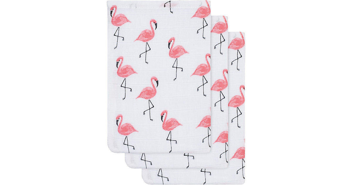Jollein · Mull Waschlappen Flamingo 3er Pack Jollein · Mull Waschlappen Flamingo 3er Pack