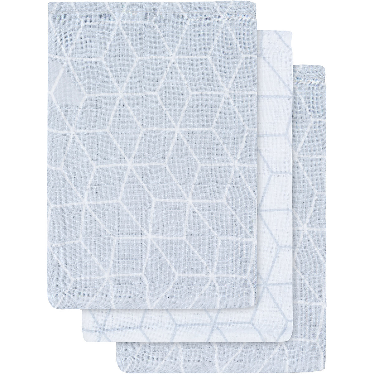 Mull Waschlappen Graphic grau 3er Pack, jollein | myToys
