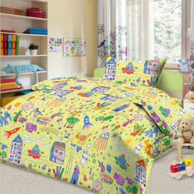 Детское постельное белье 3 предмета Letto, простыня на резинке, BGR-39