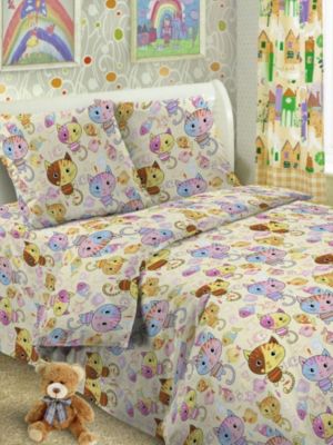 Детское постельное белье 3 предмета Letto, BG-54