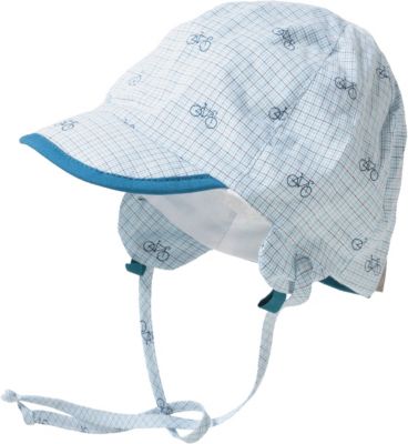 Baby Schirmmtze zum Binden mit UV-Schutz 30+ blau Gr. 47 Jungen Baby