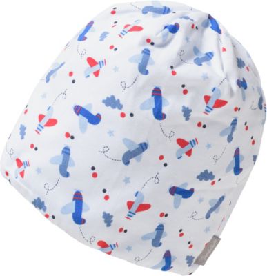 Baby Wende-Beanie mit UV-Schutz 50+ blau/wei Gr. 49 Jungen Kleinkinder