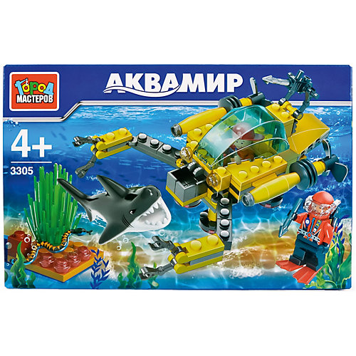 Конструктор Город мастеров "Аквамир" Морские исследователи, 149 деталей (с фигурками) от Город мастеров