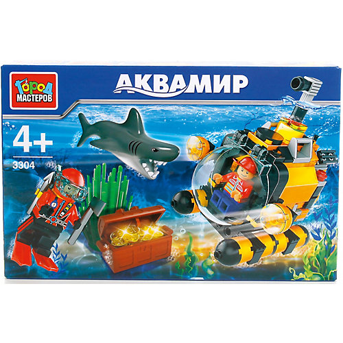 Конструктор Город мастеров "Аквамир" В поисках кладов, 162 детали (с фигурками) от Город мастеров