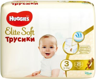 Трусики-подгузники Huggies Elite Soft M (3), 6-11 кг., 25 шт.
