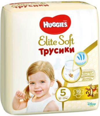 Трусики-подгузники Huggies Elite Soft XL (5), 12-17 кг., 19 шт.
