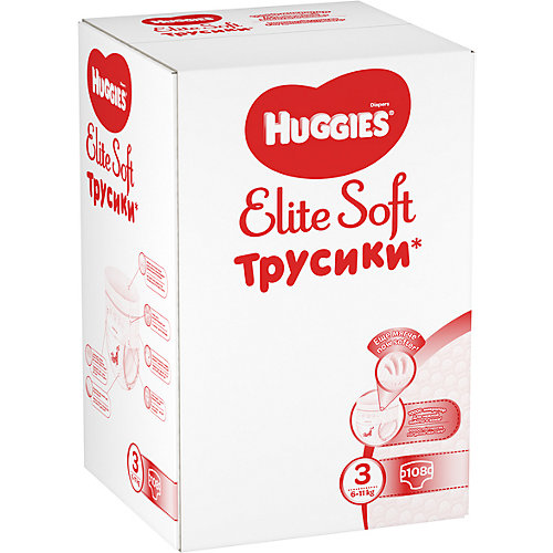 Трусики-подгузники Huggies Elite Soft 3, 6-11 кг, 108 шт. от HUGGIES