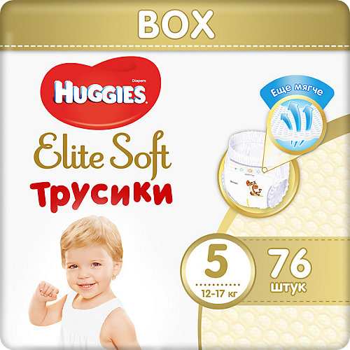 Трусики-подгузники Huggies Elite Soft 5, 12-17 кг, 76 шт. от HUGGIES