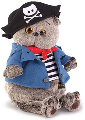 Мягкая игрушка Budi Basa Кот Басик Пират, 19 см