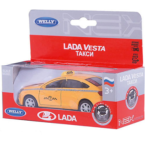Машинка Welly Lada Vesta Такси, 1:34-39 от Welly