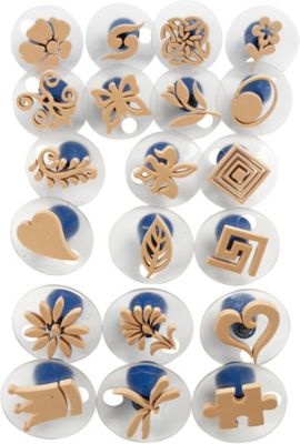 Schaumstoff-Stempel mit Griff, Gr��e 3-6 cm, 20sort.