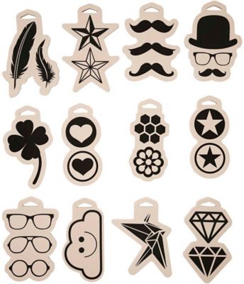 Schaumstoffstempel, Gr��e 12x18 cm, St�rke: 15 mm, 12 St�ck sortiert