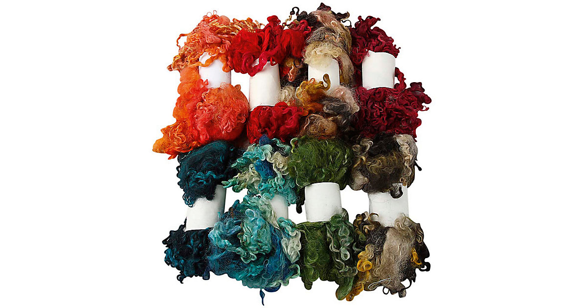 Wolllocken, Sortierte Farben, 8x20g