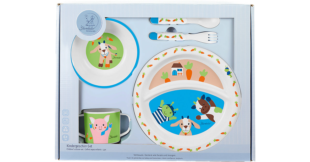 Sterntaler · Kindergeschirr Wieslinge, 5-tlg. Set, mehrfarbig Sterntaler · Kindergeschirr Wieslinge, 5-tlg. Set, mehrfarbig