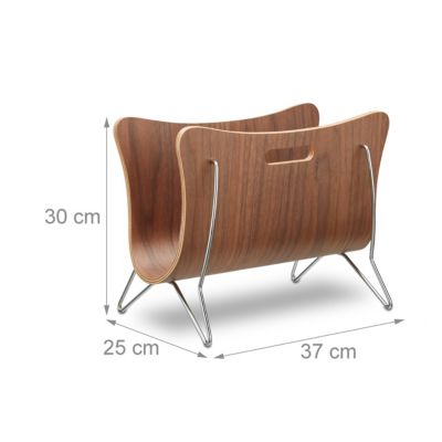 Zeitungsständer aus Holz braun gebogen, relaxdays | myToys