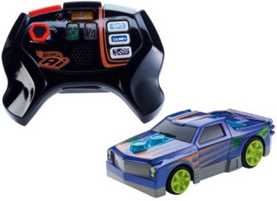 Радиоуправляемая машинка Hot Wheels "Умная трасса", синяя