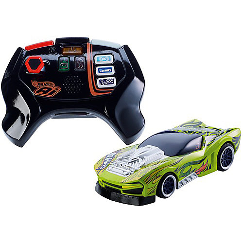 Радиоуправляемая машинка Hot Wheels "Умная трасса", зеленая от Mattel
