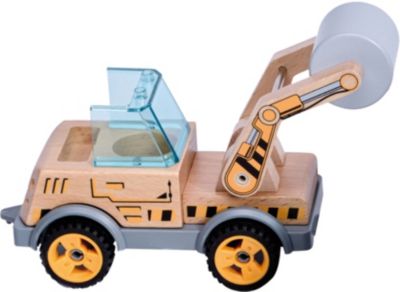 Baumaschine - Walze holzfarben