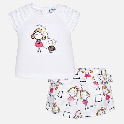 Комплект: Футболка,шорты Mayoral для девочки