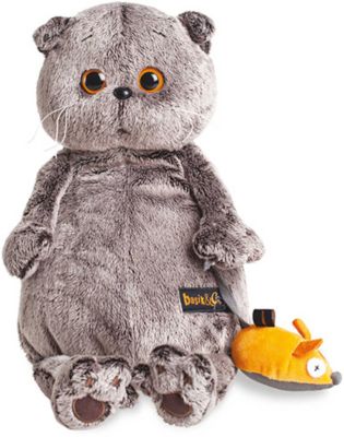 Мягкая игрушка Budi Basa Кот Басик и мышка, 22 см