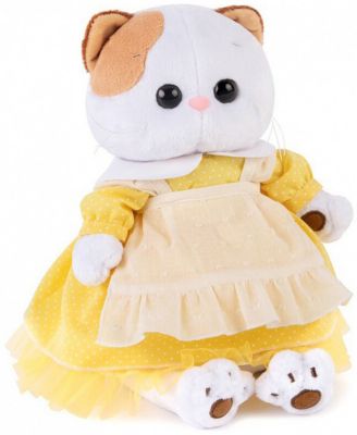 Мягкая игрушка Budi Basa Кошка Ли-Ли в желтом платье с передником, 24 см
