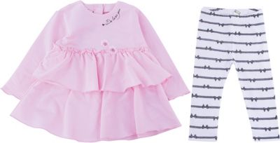 Комплект: футболка с длинным рукавом, леггинсы iDO для девочки