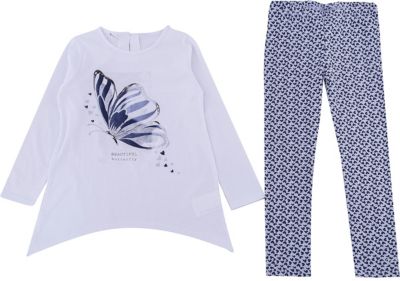 Комплект: футболка с длинным рукавом, леггинсы iDO для девочки
