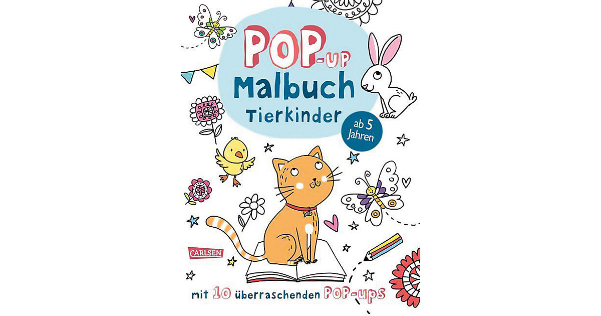 Buch - Pop-Up-Malbuch: Tierkinder