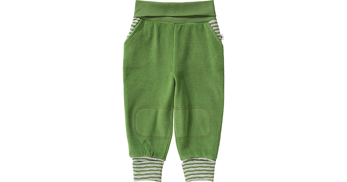 Baby Softbundhose aus Nicky Velours, Organic Cotton grün Gr. 62/68